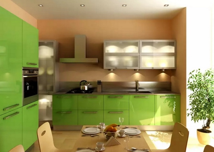 Зеленая кухня в дизайне